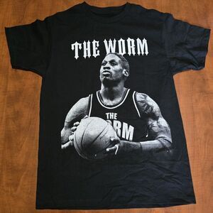 Rodman Rodzilla The Worm Crew Neck Front Side Short Sleeve Cotton Graphic Tee M